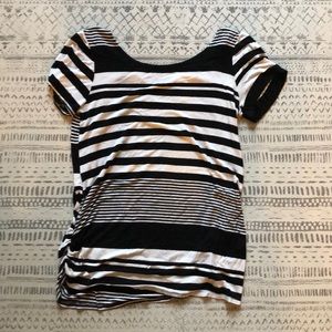 Black and white striped top